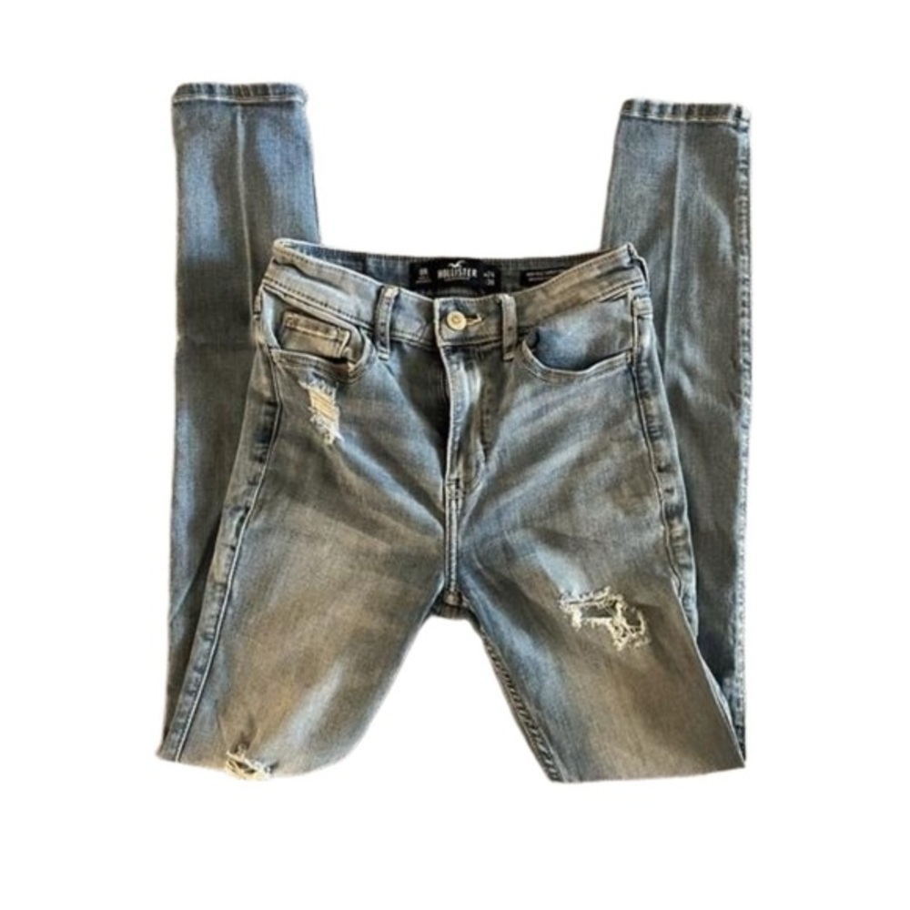 Hollister Distressed High Rise Super Skinny Jeans Size 0R